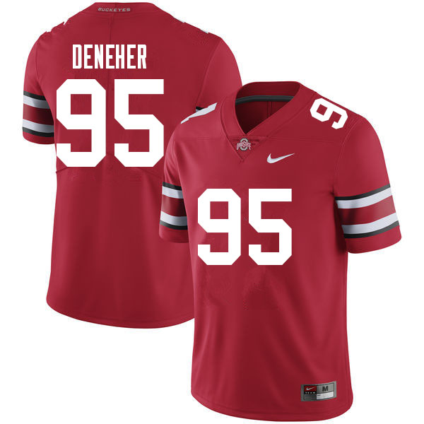 Men #95 Jack Deneher Ohio State Buckeyes College Football Jerseys Sale-Red
